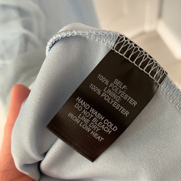 Lulu’s Blue Mesh Maxi Dress tulle size S - Picture 10 of 14